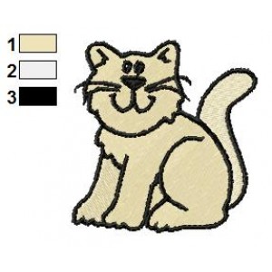 Free Cat Embroidery Design
